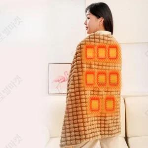 입는 난로 전기 담요 충전식 무선 USB 히팅패드 열선 캠핑 차박 이동식 유럽여행