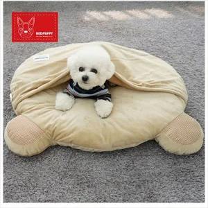 [콩심팥심]D18 레드퍼피 몰랑몰랑 곰돌이 쿠션 (파스텔브라운) 강아지하우스 강아지방석하우스