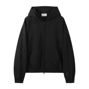 [커스텀멜로우](대구신세계)블랙 릴렉스드 집 후디 CQTAW24522BKX