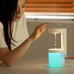 디큐브 무중력 거꾸로 물방울 가습기 미니 물멍 타워형 세척편한 통세척 감성 무드등