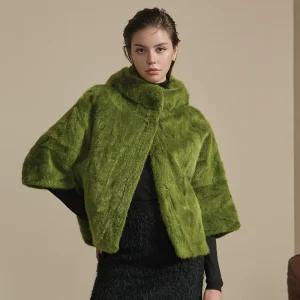 [정가 399,000원] 밍크 케이프 후드 코트