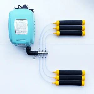 제피로스 ZP-25 브로와 + 6분지 + 호스 18M + 유니온분사기 중6개 기포기 기본세트 (하우스 유기농발효거름 산소공습 , 활어수조 산소공급 )