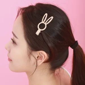 헤어 악세서리 집게핀 토끼모양 컬러핀 여아머리핀 앞머리핀