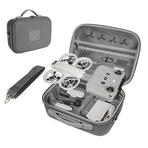 [미국배송] DJI 네오 플라이 모어 콤보용 LKTOP 휴대용 케이스 PU 가죽 숄더백 드론용 조절 가능한 스트랩이 있는 방수 보관 가방 RC-N3/N2 리모컨 배터리 충전 허브