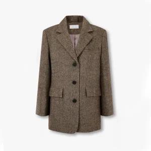 [롯데백화점]보브 여성 백 버튼 디테일 싱글 자켓 7155410001