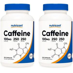뉴트리코스트 카페인 알약 1회 제공량 100mg, 캡슐 250개(2병)
