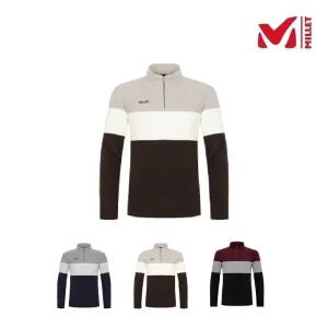 MILLET 밀레 남성 써말 배색형 반집업 티셔츠 MLUWT272