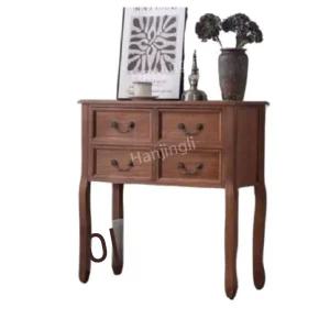 현관 콘솔 거실 원목 장식장 콘솔장 엔틱 화장대 복고풍 슬림 서랍장 복도 테이블 수납