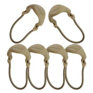 MAXPEDITION 포지티브 그립 지퍼 손잡이 스몰 탠 6개 팩 전술 백팩용 지퍼 풀 교체품 오드 코롱 파우치 버