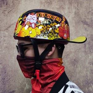 스냅백 헬멧 오토바이 바이크 스쿠터 경량 반모 자전거