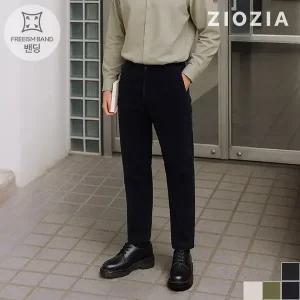 [지오지아] 테이퍼드 핏 코듀로이 허리밴딩 팬츠 (ABD4PP1102)