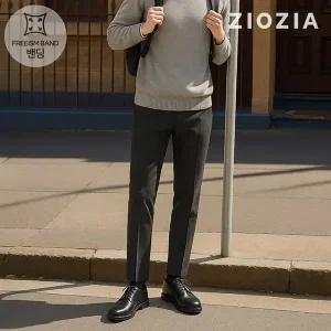 [지오지아] 멜란지 차콜 캐주얼 셋업 팬츠 S (AAD4PP1603_CGR)