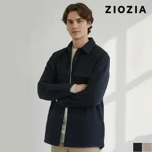 [지오지아] 남녀공용 오버핏 울혼방 셔츠 (AAD4WC3101)