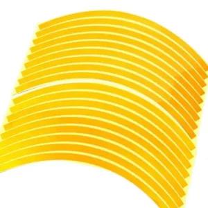 유광 타이어 스티커 노란색 오토바이 바퀴 휠 장식 (WFK3E9B)