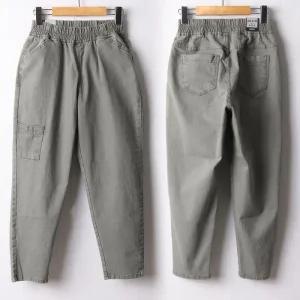 빅사이즈 509 코튼워싱밴딩배기팬츠 DLOF447