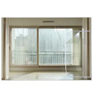 [다샵] 베란다형 지퍼식 방풍비닐 바람막이 투명 450x250cm+찍찍이테이프 15EA