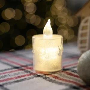 플라워트리 크리스마스 양초 캔들 장식 조명 LED 아크릴 6.5cm