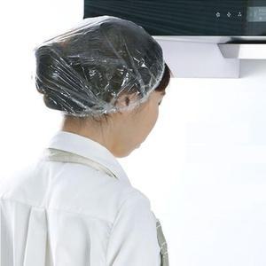꾸러기엘 일회용 100P 관리 위생 주방 비닐 샤워 염색 조리 캡 자 헤어 모