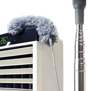 2.8m 길이조절 먼지 털이개 먼지떨이 천장 전등 청소 장대/안테나/청소/제거/거미줄/제거기/극세사/정전기