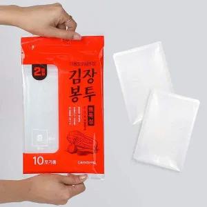 [콩심팥심]두꺼운 국산 투명비닐 김장봉투 중형 개별포장 24매 이불비닐