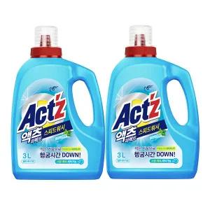 [유통기한 임박] 액츠 퍼펙트 스피드워시 액체세제 일반 용기 3L, 2개