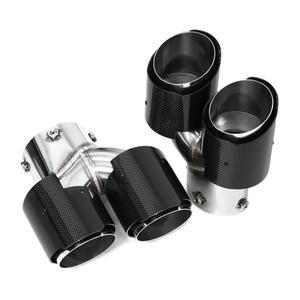 자동차 배기관 탄소 섬유 쿼드 팁 BMW 호환 G20 M340i MPE   머플러 테일 파이프 시스템