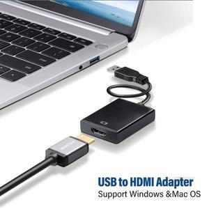USB 3.0-HDMI 어댑터 1080P 호환 비디오 변환기 외부 데스크탑 노트북 용 케이블