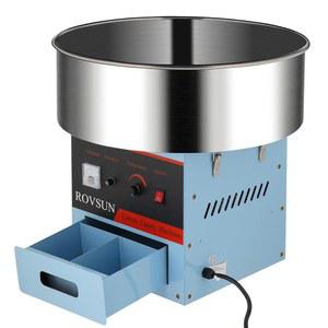 980W 코튼 캔디 머신, 21인치 스테인리스 볼, 수납 서랍 및 수그 스쿱이 포함된 블루 치실 메이커, 가정, 시장, 파티 이벤트에 쉽게 사용할 수 있습니다