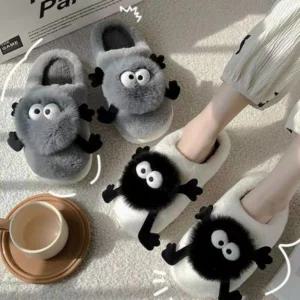 털슬리퍼 남자여자 캐릭터 동물 겨울 방한 실내화 귀여운