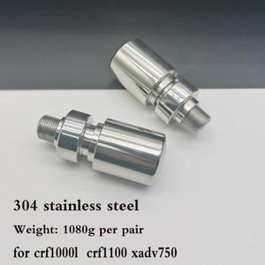 Honda xadv750 CRF1000 용 오토바이 핸들 밸런스 바 블록 무게추 스테인리스 스틸 방진 그립 플러그 1100L