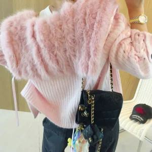 퍼세일러 빅카라 배색끈 루즈핏 도톰 가을 니트 가디건자켓 (3color)