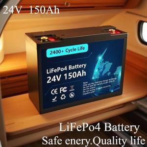새로운 24V 32700 LiFePO4 배터리 팩 100200Ah 내장 보호 BMS RV캠핑카 트롤링 모터 태양광 오프 그리드에