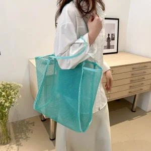 [콩심팥심]썸머백 수영가방 비치백 4컬러 빅사이즈 그물망사백