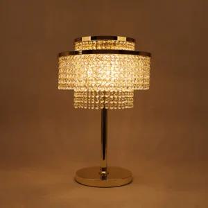 쉐르빌 3등 단스탠드 램프포함 크리스탈 골드 침실 인테리어 스탠드 조명 무드등