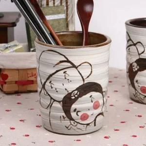 신랑신부 수저통 수저 도자기수저통 수거보관통 1개 수저꽂이 디자인이예쁜 수저함