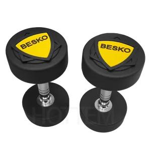베스코 덤벨 5kg TPU 우레탄 헬스장 홈트 아령