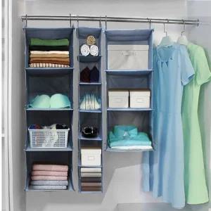 패브릭수납함 행잉오거나이저 옷정리함 걸이형 옷장 행잉오거나이저 패브릭수납함