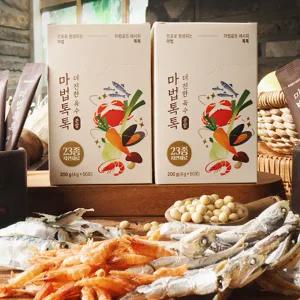 마법톡톡 더 진한 육수분말 국 찌개 조미료 조림 국수 꽃 게 새우 멸치 바지락 분말 육수 1세트