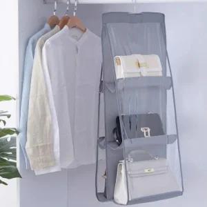 옷장 가방 정리함 핸드백 보관 수납 정리대 투명 6칸