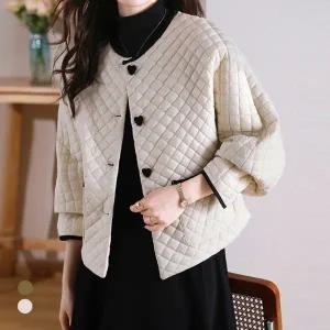 화세 블랙하트버튼누빔패딩_HB5WPD016C