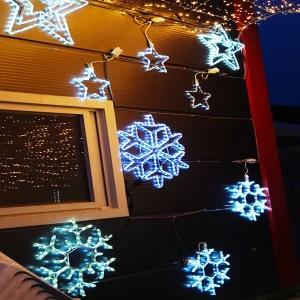 LED 눈결정 스노우 크리스마스 장식 눈꽃 트리 화단 벽면 조명 지름 50cm 70cm