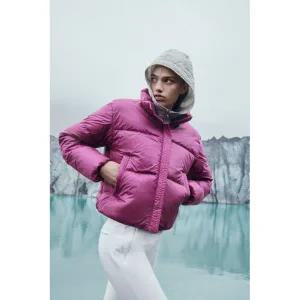 코오롱스포츠 여성 크롭 푸퍼 다운 퍼플 TVJDW24502MGT 1382239