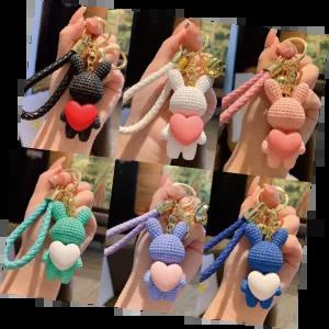 토끼키링 귀여운 캐릭터 열쇠고리 패션 액세서리 가방 장식 선물용 소품