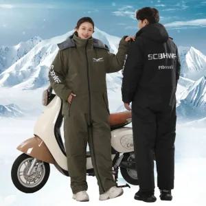 겨울 낚시 방한복 아웃도어 라이딩 보온 슈트 전기자전거용