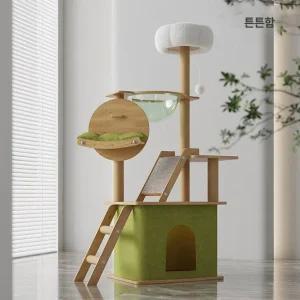 대형 원목 고양이 캣타워 캣폴 캣트리 캣하우스 스크래쳐 하우스
