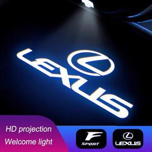 2개 LED 웰컴 라이트 차량용 도어 엠블럼 프로젝터 라이트 렉서스 F 스포츠 ES RX NX LS UX LM LX GX LC RZ