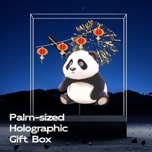 새로운 3D 홀로그램 팬 프로젝터 데스크 디스플레이 맞춤형 로고 제품 투명 LED