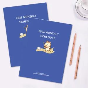 2026 먼슬리 스케줄노트 플래너 다이어리 대형 월간 스케줄러 위클리 캘린더 개별봉투포함