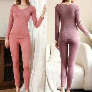내복세트 세트내복 여성 이너웨어 겨울 보온내의 이너 기모안감 슬림 상하의 골지