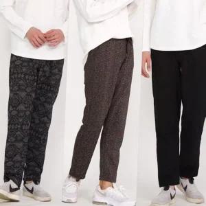 남성 겨울 바지 융털 빅사이즈 팬츠 남성 기모 바지 작업복 츄리닝 밴딩 패턴 여성